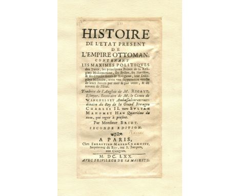 RACINE JEAN: (1639-1669) French dramatist, one of the three great playwrights of 17th century France. An extremely rare owner