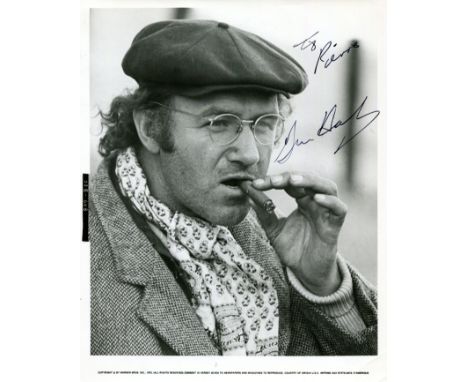 HACKMAN GENE: (1930-     ) American actor, Academy Award winner. Signed and inscribed 8 x 10 photograph of Hackman in a head 
