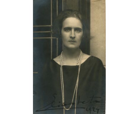 ELISABETH OF ROMANIA: (1894-1956) Romanian Princess who served as Queen consort of the Hellenes 1922-24 through her marriage 