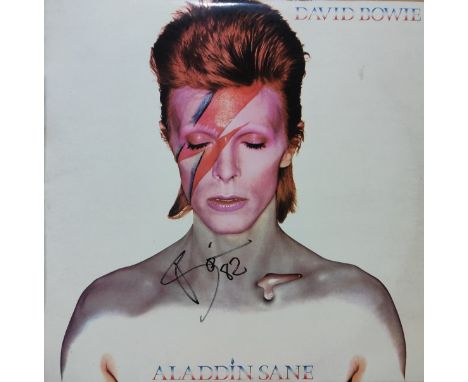 BOWIE DAVID: (1947-2016) English singer & songwriter. Signed record sleeve for the album Aladdin Sane (1973) by Bowie, signed