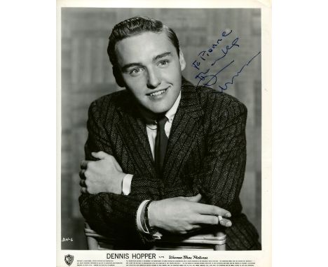 HOPPER DENNIS: (1936-2010) American actor. An excellent vintage signed and inscribed 8 x 10 photograph, the original Warner B
