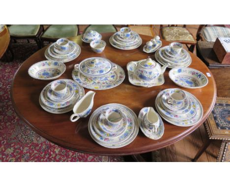 A Mason's Regency pattern breakfast and dinner service for six place settings including teapot and tureen