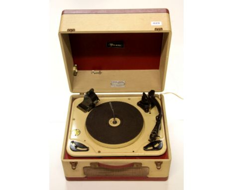 A Volmar vintage portable record player.