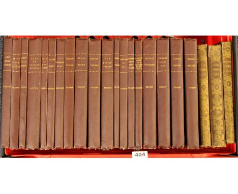 A rare early set of bound Dickens novels including "Master Humphreys Clock".