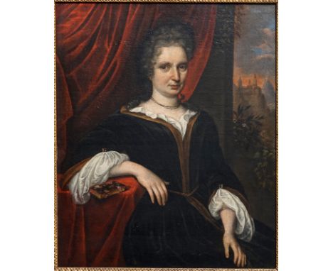 Dutch School, 17th C., Portrait of a lady, dated 1693, oil on canvas Dim.: 43,5 x 51 cm (the frame) Dim.: 36 x 43,5 cm (the p