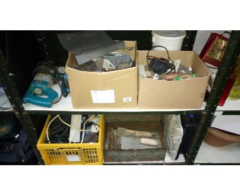 A power drill & various DIY tools, fasteners & electricals
