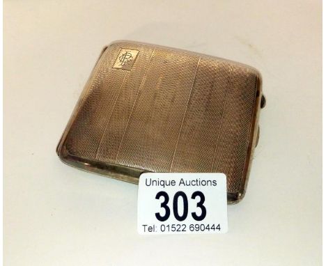 A silver cigarette case