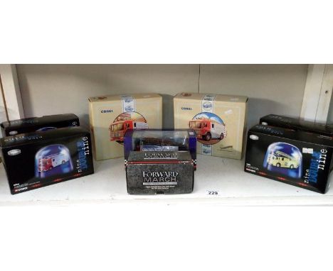 8 Corgi models on fire engines/men including 'nine double nine' series