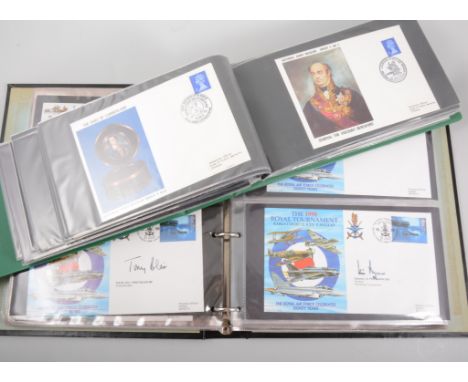 Seventeen albums of First Day Covers, including signed covers, Benham silks etc.