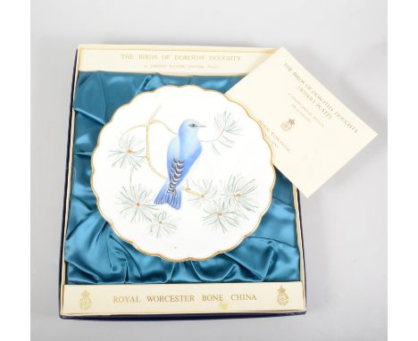 Royal Worcester "The Birds of Dorothy Doughty" dessert plates, numbers 2-12, boxed, a Royal Worcester plate "The Saint George
