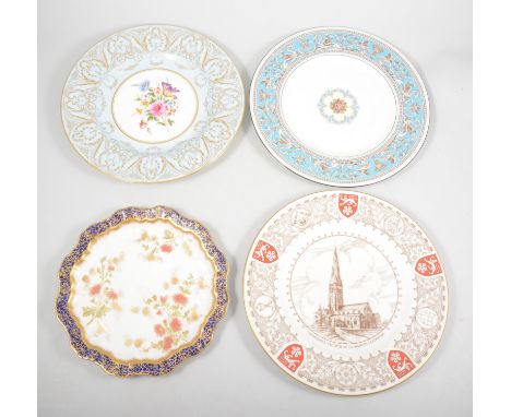 A collection of decorative plates, Royal Crown Derby "Vine", Carlton Ware, Aynsley, "Chelsea Flower Show" year plates, Royal 