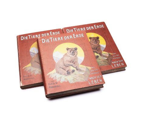 MARSHALL, W.: DIE TIERE DER ERDE (3 BINDINGS)| PUBLISHER: Stuttgart &amp; Leipzig, Deutsche Verlags-Anstalt | LANGUAGE: Germa