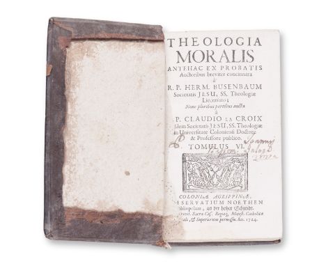 BUSENBAUM, HERMANN, LA CROIX, CLAUDE: THEOLOGIA MORALIS ANTEHAC VI.| 1724 | PUBLISHER: Coloniae Agrippinae, Servatium Noethen