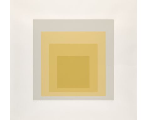 Josef Albers.  (1888 Bottrop - 1976 New Haven). I-S LXXIIIa. 1973. Farbserigraphie auf Bütten. 44,5 x 44,5 cm (71 x 71 cm). I