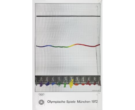 Nachkriegsmoderne - Olympia Shusaku Arakawa (1936 Nagoya, Japan - 2010 New York City)Olympische Spiele München 1972. Farbseri