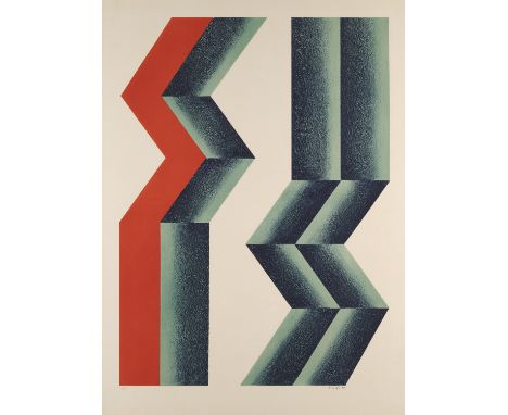 Französische Moderne Kumi Sugai (1919 - 1996 Kobe, Japan)Bleu. 1967. Farblithographie auf Arches-Velin (m. Wz.). 65,8 x 48,3 