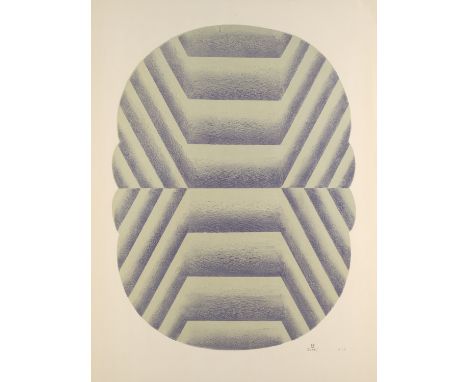 Französische Moderne Kumi Sugai (1919 - 1996 Kobe, Japan)L'Horizontale. 1964. Farblithographie auf BFK Rives-Velin (m. Wz.). 