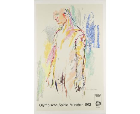Nachkriegsmoderne - Olympia Oskar Kokoschka (1886 Pöchlan - 1980 Montreux)Olympische Spiele München 1972. Farbserigraphie auf