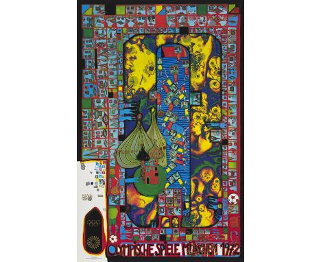 Österreichische Nachkriegsmoderne Friedensreich Hundertwasser (1928 Wien - 2000 vor Australien)Olympische Spiele München 1972