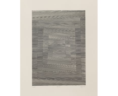 Geometrische Abstraktion Shigeru Izumi (1922 Osaka - 1995 Japan)Work XXVI. 1979. Radierung auf Velin. 42 x 29,5 cm (65,5 x 49