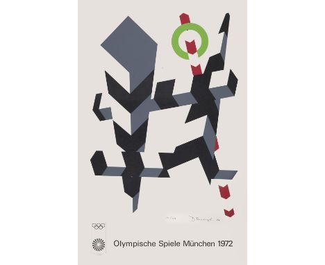 Nachkriegsmoderne - Olympia Allan D'Arcangelo (1930 Buffalo - 1998 New York)Olympische Spiele München 1972. 1970. Farbserigra