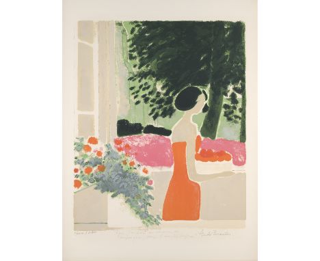 Französische Moderne André Brasilier (1929 Saumur)3 Arbeiten. 1970er-Jahre. Je Farblithographie auf Vélin d'Arches (2 Blätter