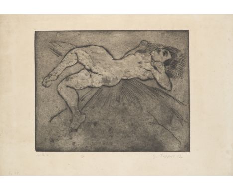 Klassische Moderne - Expressionismus Georg Tappert (1880 - 1957 Berlin)Weiblicher Akt I. Blatt 4 aus der Mappe "Betty", 1913.