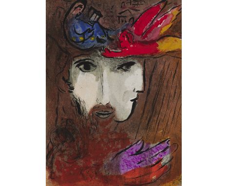 Klassiche Moderne Marc Chagall (1887 Witebsk - 1985 St. Paul-de-Vence)David und Bathseba. 1956. Farblithographie auf Velin. 3