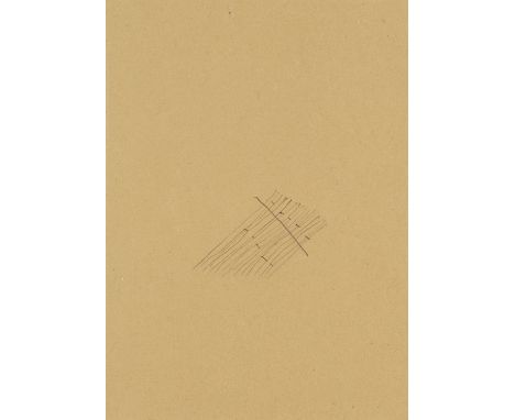 Minimalismus - - Richard Tuttle.  (1941 Rahway, New Jersey/USA - lebt in New York). o.T. (Komposition mit Linien). 1976. Blei