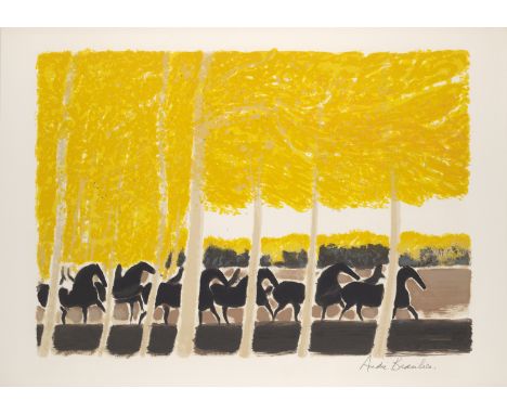 Französische Moderne André Brasilier (1929 Saumur)3 Arbeiten. 1970er-Jahre. Je Farblithographie auf Vélin d'Arches (2 Blätter