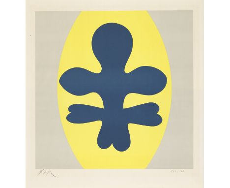 Abstraction-Création - - Hans Arp('Jean Arp').  (1887 Straßbourg - 1966 Basel). Pflanzenbild. 1962. Farboffsetlithographie au