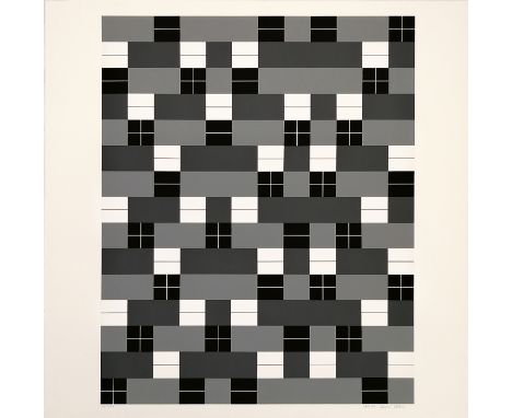 Anni Albers.&nbsp; (1899 Berlin - 1994 Orange/Conneticut). Double Weave. 1925 - 1983. Serigraphie auf Velin. 68 x 68 cm. Sign
