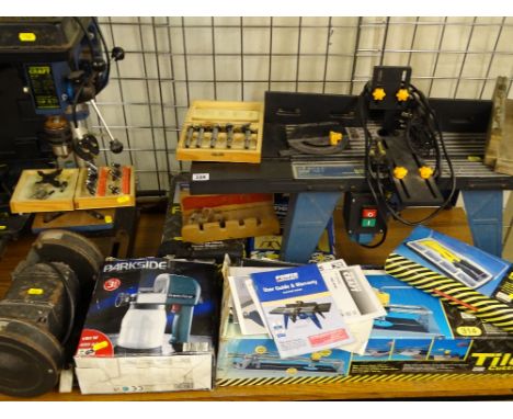 TOOLS - pillar drill, router table, boxed tools ETC E/T