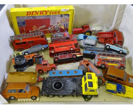 DIECAST VEHICLES - Dinky fire engine, bus, landrover and many more