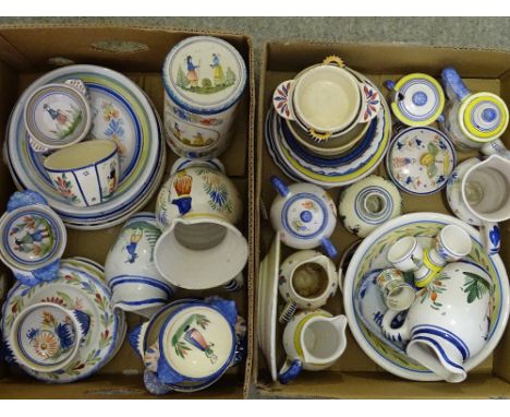 QUIMPER &amp; OTHER BRETTON POTTERY, a parcel in two boxes