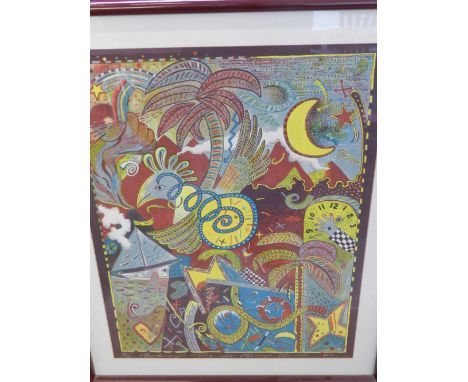 M Charlton (modern British) Marking Time limited edition print 58/100 signed dated 83, 60 x 48 cms.

 