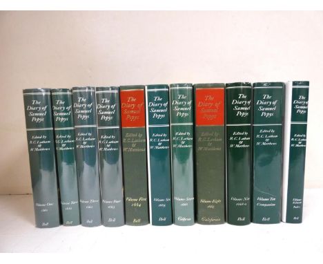 PEPYS SAMUEL.&nbsp;&nbsp;The Diary. The set of 11 vols., ed. by Latham &amp; Matthews. Mainly in d.w's. 1979-1985.