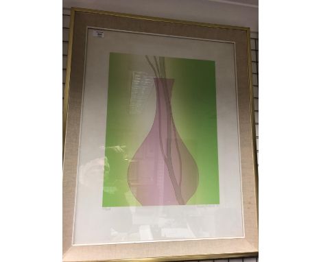 Derrick Greaves, Tall Vase, Screen print, limited edition numbered 35/200, signed and numbered by the artist and dated '81, w