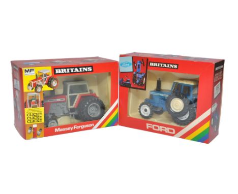Britains 1/32 Farm Model issues comprising No. 9517 Massey Ferguson 2680 Tractor (Modified with 2WD - Bad wheel melt) Plus No