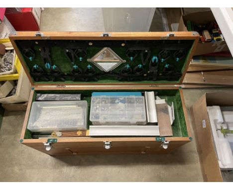 A large precision Model Maker's toolkit comprising purpose built wooden drawer unit and all contents within to include precis