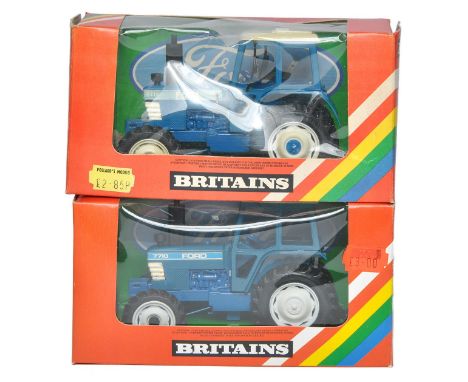 Britains 1/32 Farm Model issues comprising No. 9523 Ford 7710 Tractor (One is modified to 8210) Generally good to very good i
