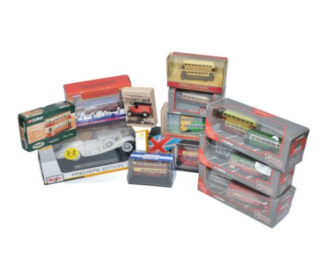An assortment of general diecast including commercial issues (several bus and transport themed models from Corgi Omnibus) plu