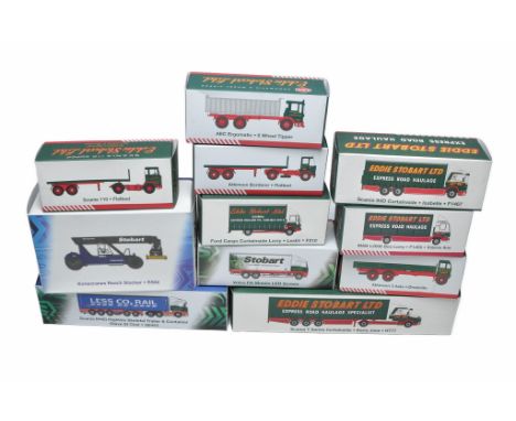 A group of Atlas Edition 1/76 diecast model truck issues from the Eddie Stobart collection series. Look to be without obvious