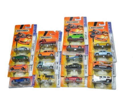 A group of 17 carded Mattel Matchbox diecast issues including mostly 2006/7 series releases. 