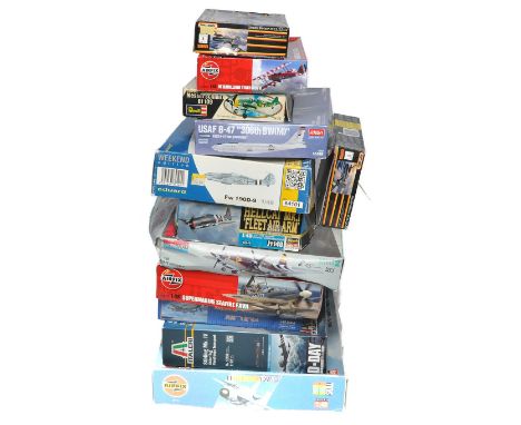A collection of 12 Plastic Model Kits from various makers to include Airfix, Italeri and Academy but do have prep take. All a