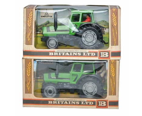 Britains 1/32 Farm Model issues comprising No. 9526 Deutz DX110 Tractor (One is 2WD Modified). Generally good to very good in