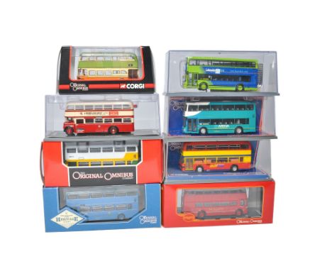 A group of Eight Corgi Omnibus Diecast 1/76 Model Bus / Coach issues (Mostly double deckers) including various liveries and v