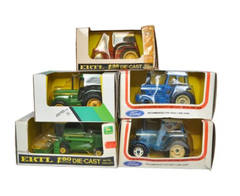 Ertl 1/32 Farm Model issues comprising various tractor models as shown. Wheel Melt plus one is modified Also 1/50 John Deere 
