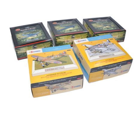 A group of Five Corgi Aviation Archive Model aircraft issues. Look to have been displayed at some stage. Not checked for exac
