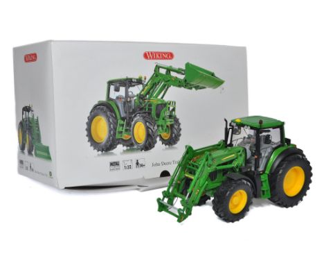 Wiking 1/32 diecast farm model issue comprising John Deere 7430 Tractor with front loader. Looks to be excellent with no obvi